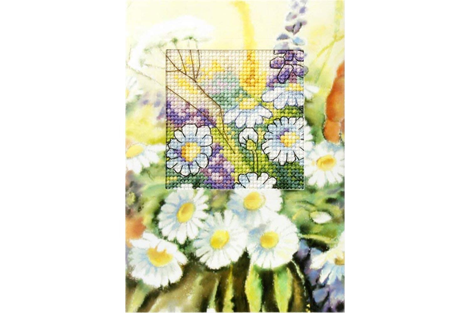 Orchidea Gro-orc.6211 - Gcard Daisies - Cross Stitch Kit Gre