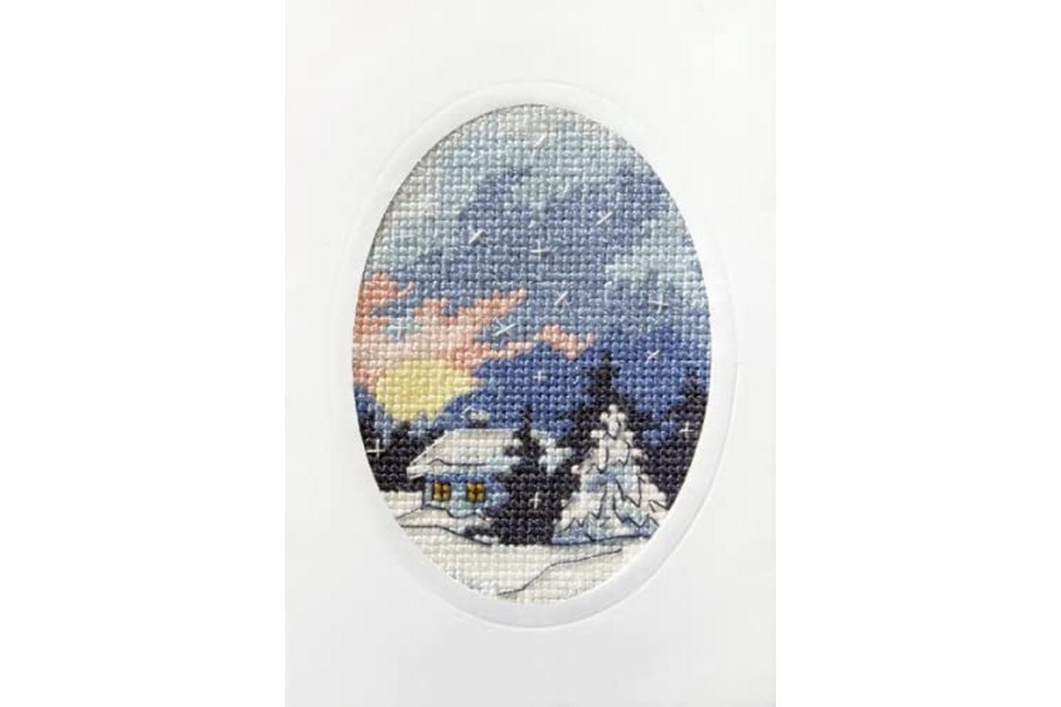 Orchidea Gro-orc.6151 - Gcard Moonlit - Cross Stitch Kit Gre