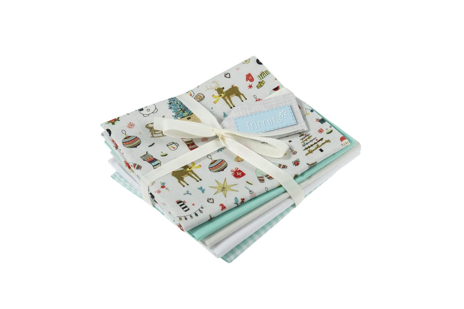 Trimits Gro-gtc187 - Fabric Fat Quarters Mint Christmas Bund