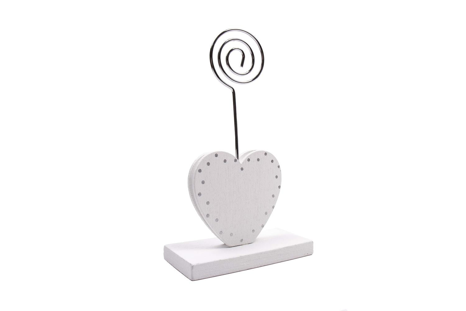 Occasions Gro-b1901wh\sl - Name Card Holder Double Heart 64