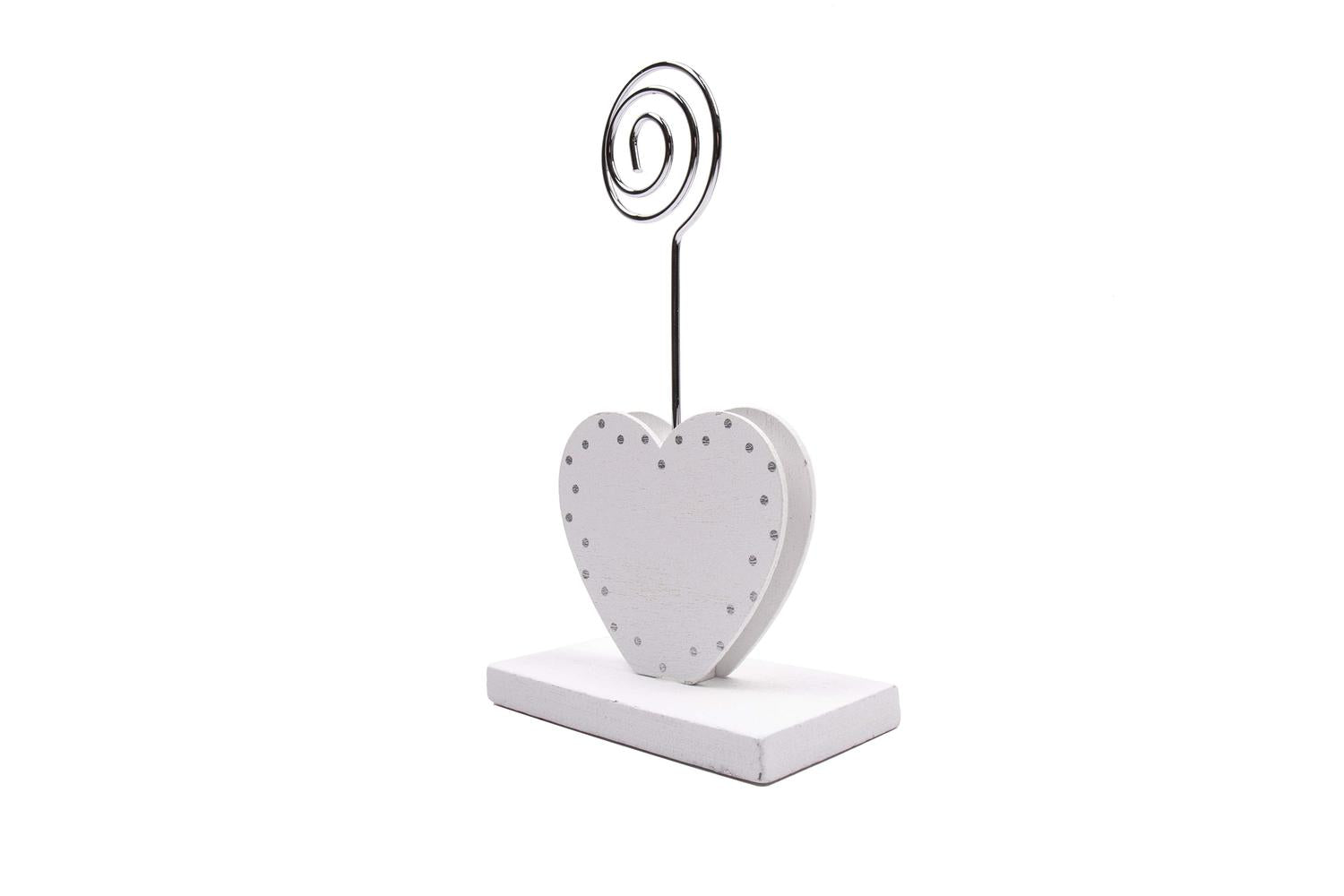 Occasions Gro-b1901wh\sl - Name Card Holder Double Heart 64-3