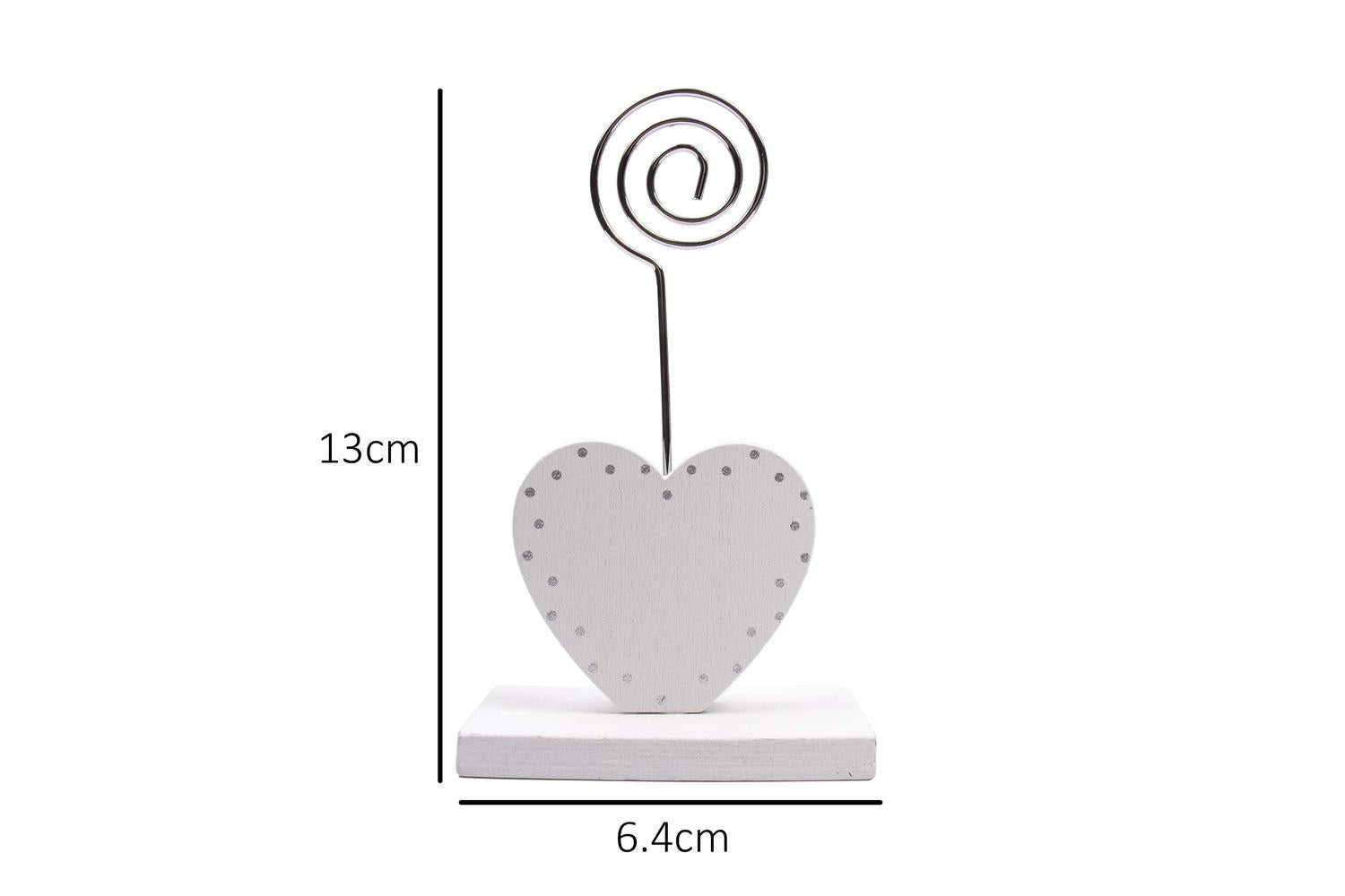 Occasions Gro-b1901wh\sl - Name Card Holder Double Heart 64-4