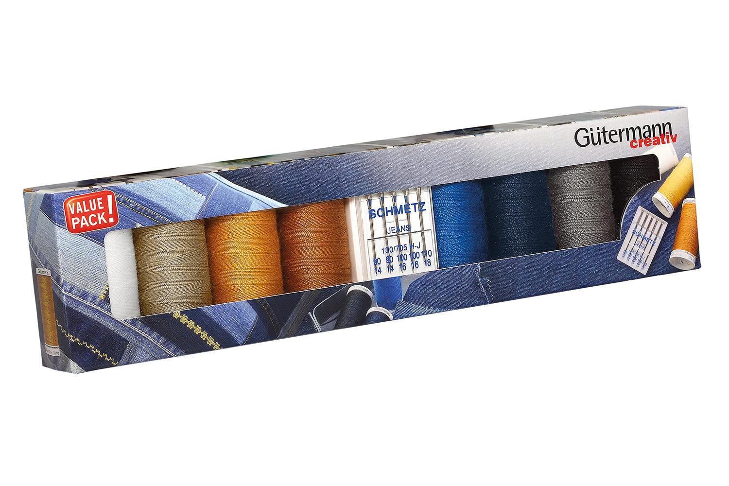 Gutermann Gro-734564 - Tset Denim 8x100 Ndls - Thread Set De