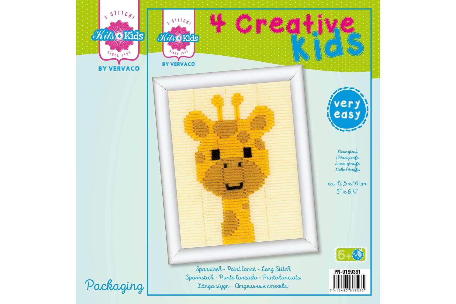 Vervaco Gro-pn-0199391 - Ls Sweet Giraffe - Long Stitch Kit-3