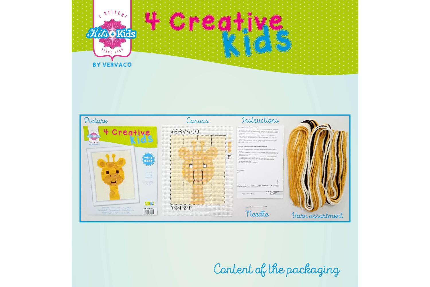 Vervaco Gro-pn-0199391 - Ls Sweet Giraffe - Long Stitch Kit-4