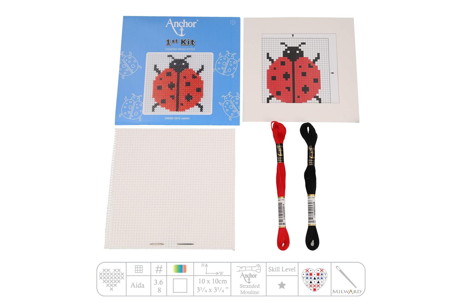 Anchor Gro-3690000\10016 - First Kit Ladybird - Counted Cros-3