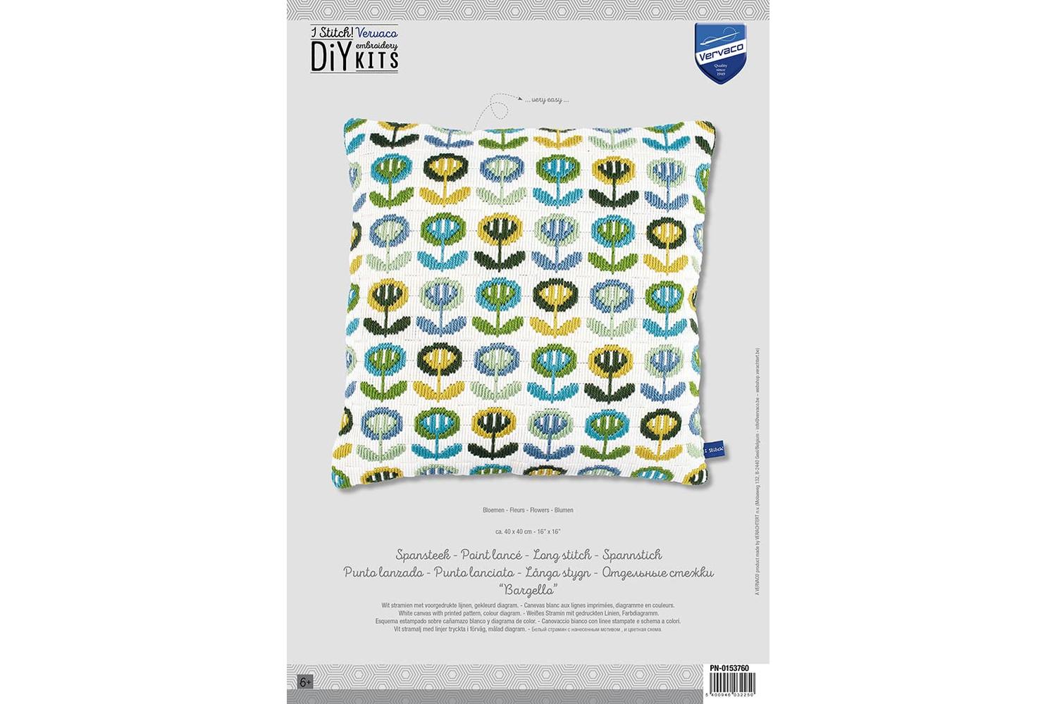 Vervaco Gro-pn-0153760 - Ls Flowers - Long Stitch Kit Cushio-4