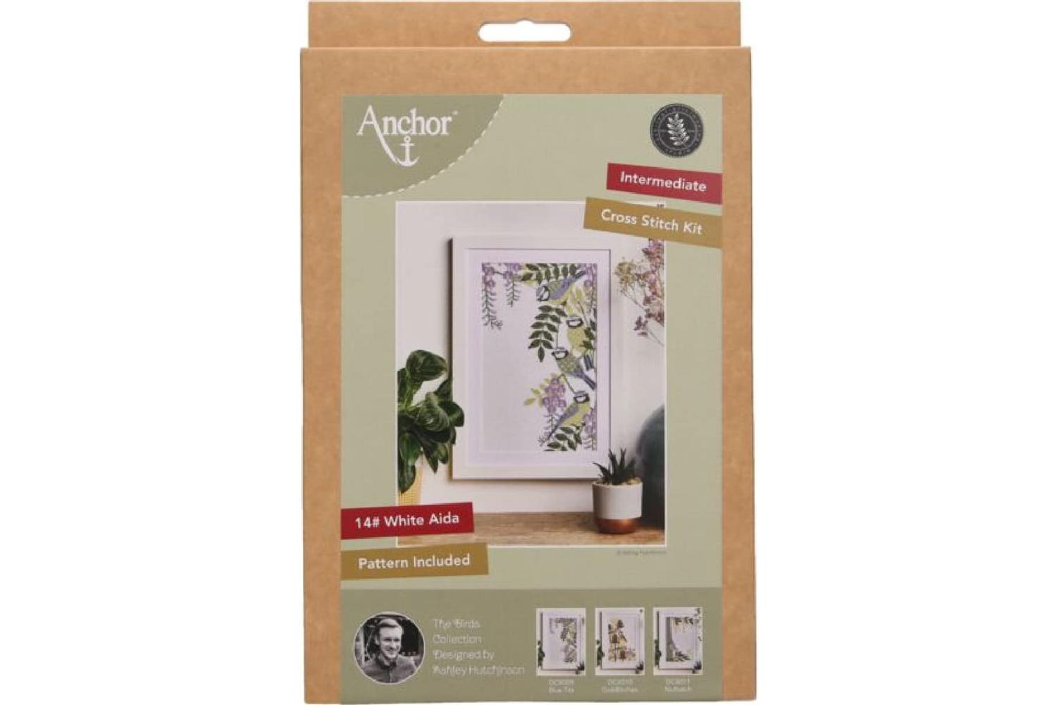 Anchor Gro-dcx009 - Blue Tit - Counted Cross Stitch And Blac