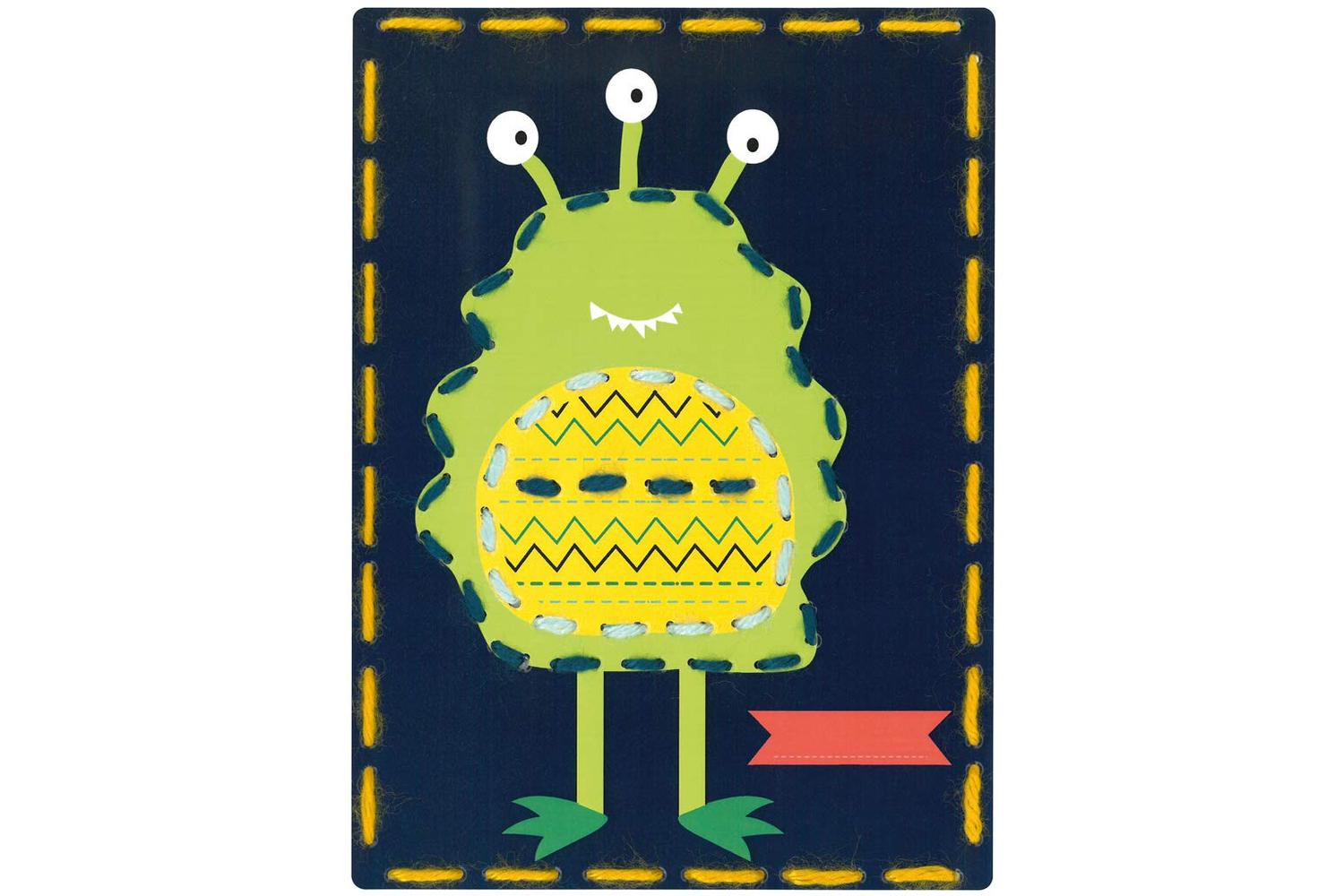 Vervaco Gro-pn-0157037 - Emb Card Smonsters - Embroidery Kit-2