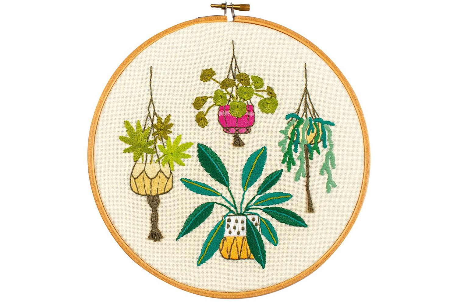 Vervaco Gro-pn-0196194 - Houseplants - Embroidery Kit With H