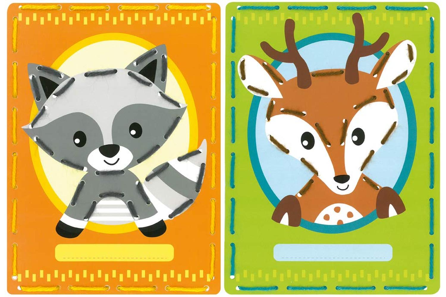 Vervaco Gro-pn-0168738 - Embroidery Kit Cards Raccoon Deer S