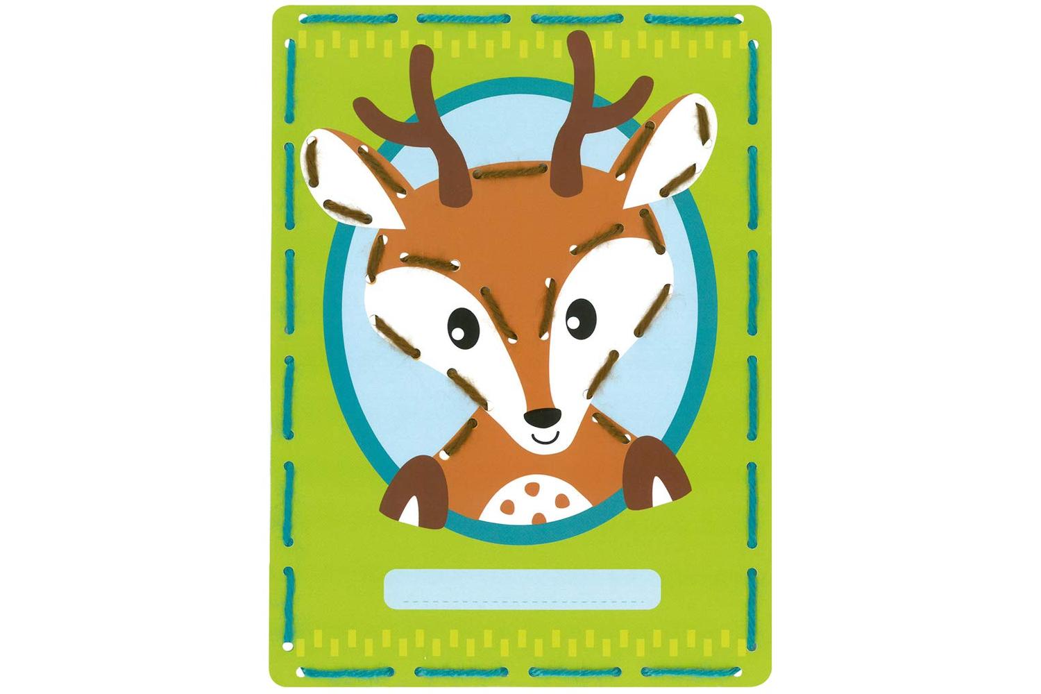 Vervaco Gro-pn-0168738 - Embroidery Kit Cards Raccoon Deer S-3