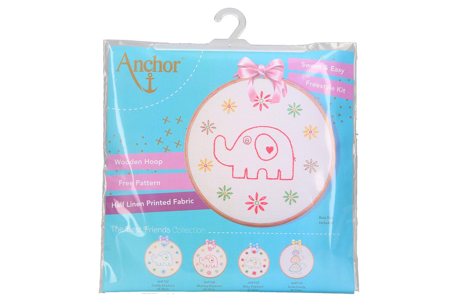 Anchor Gro-ahp108 - Mom Elephant - Embroidery Kit With Hoop-2