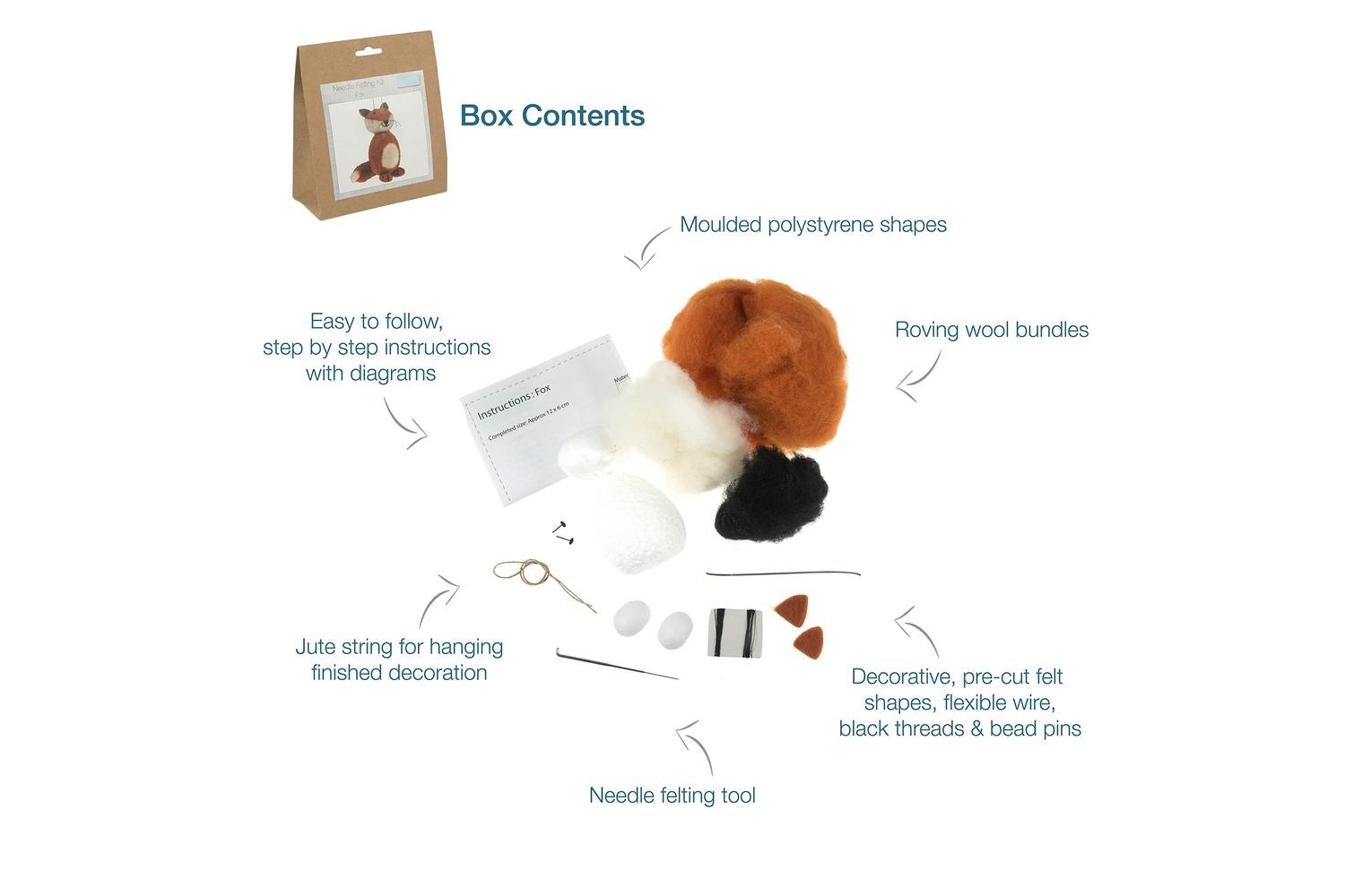 Trimits Gro-tck023 - Nfelting Fox - Needle Felting Kit Fox --4