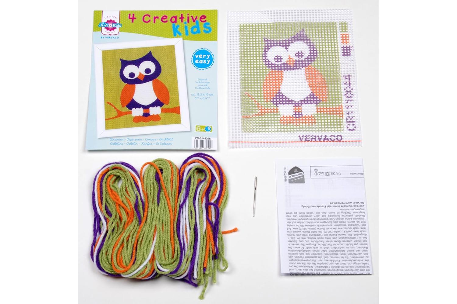 Vervaco Gro-pn-0144266 - Tkit Wise Owl - Tapestry Kit Wise O-4