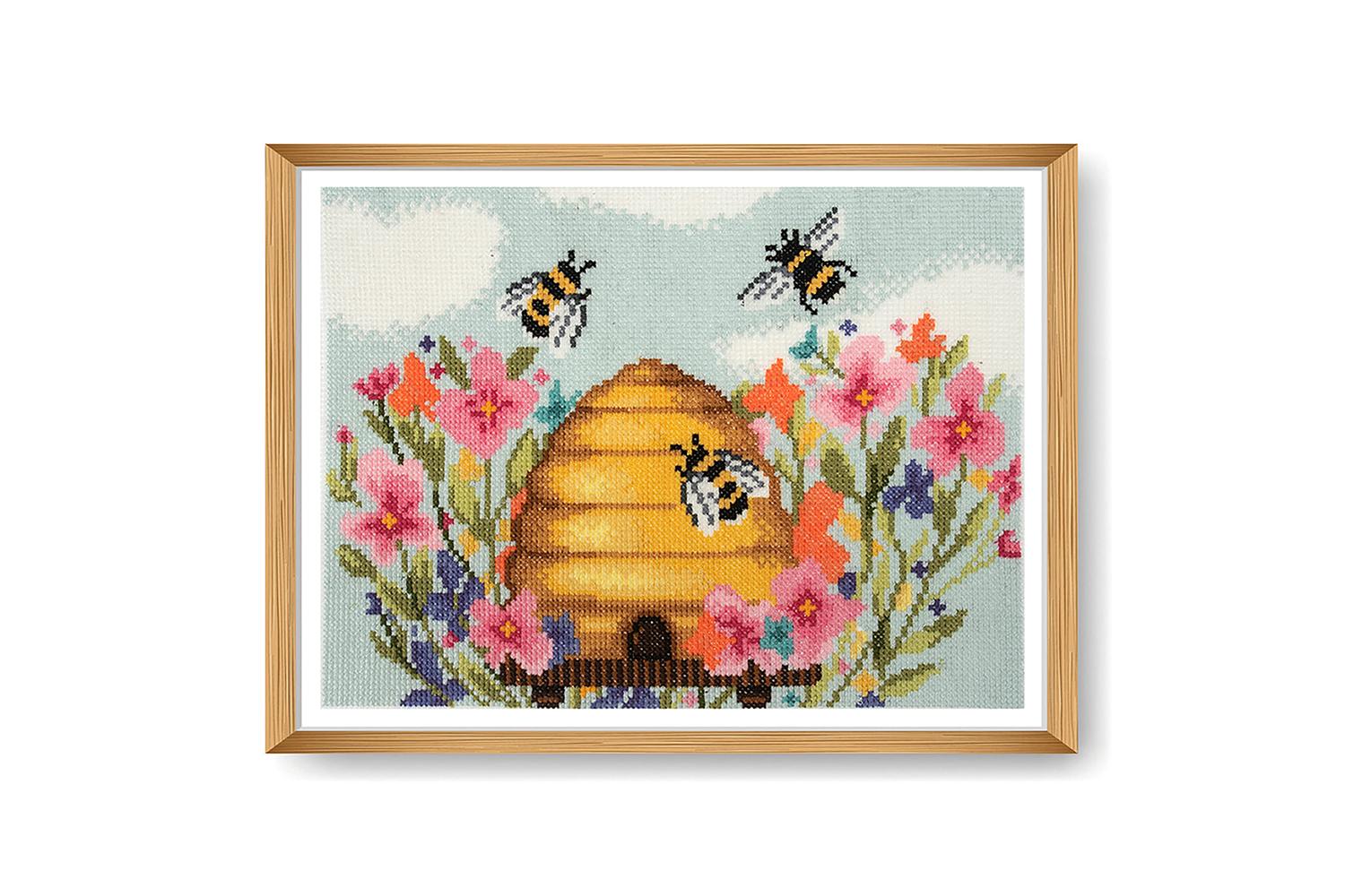 Trimits Gro-gcs98 - Xstitch Modern Bee - Counted Cross Stitc