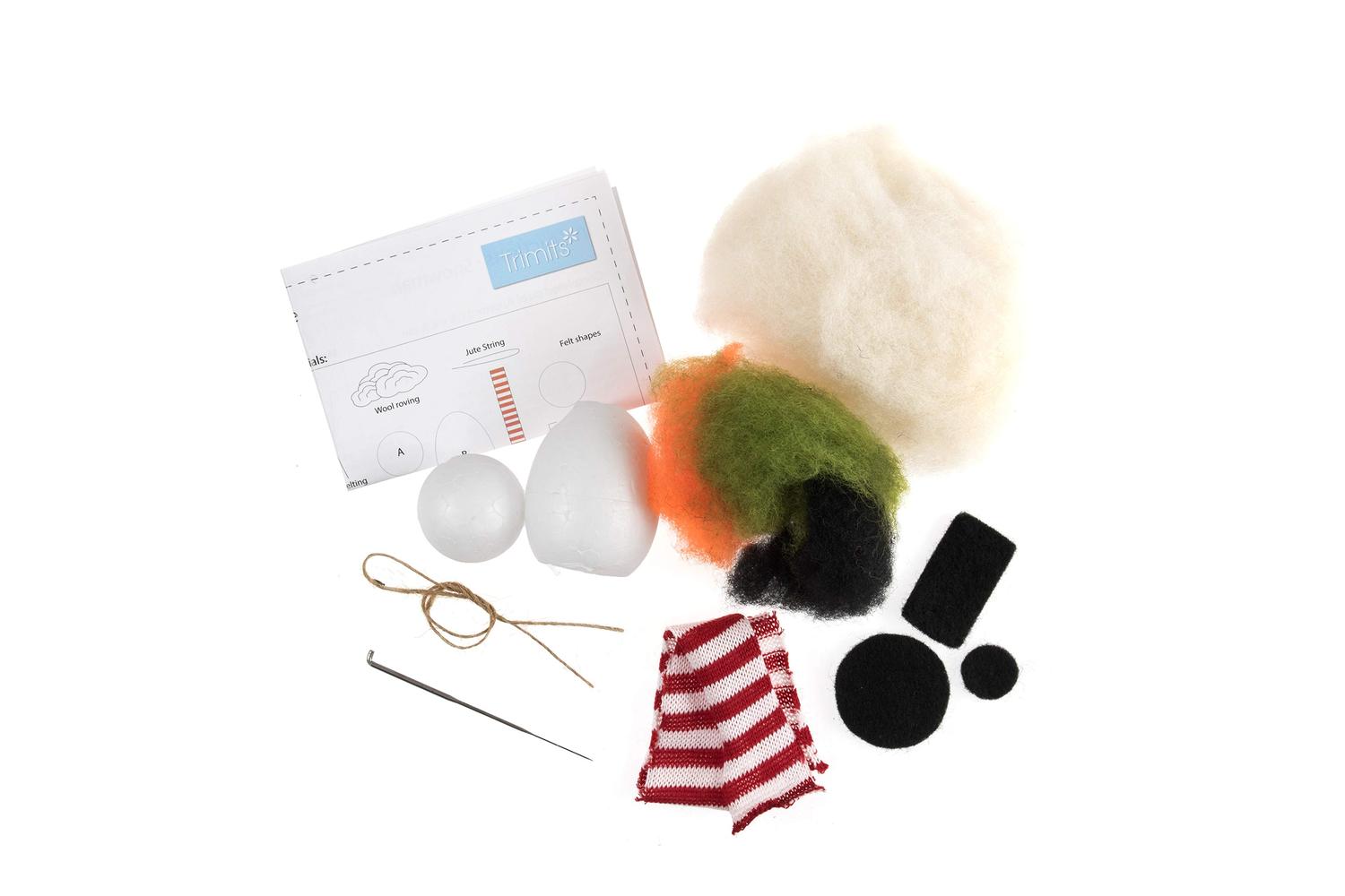 Trimits Gro-tck008 - Nfelting Snowman - Needle Felting Kit C-2