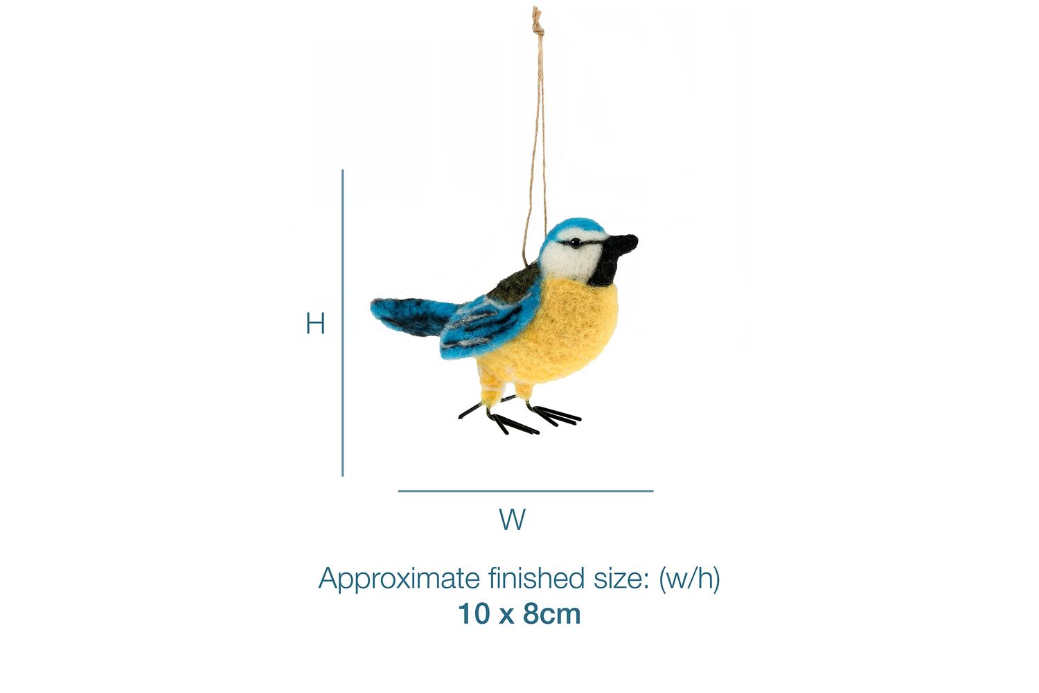 Trimits Gro-tck027 - Nfelting Blue Tit - Needle Felting Kit-3