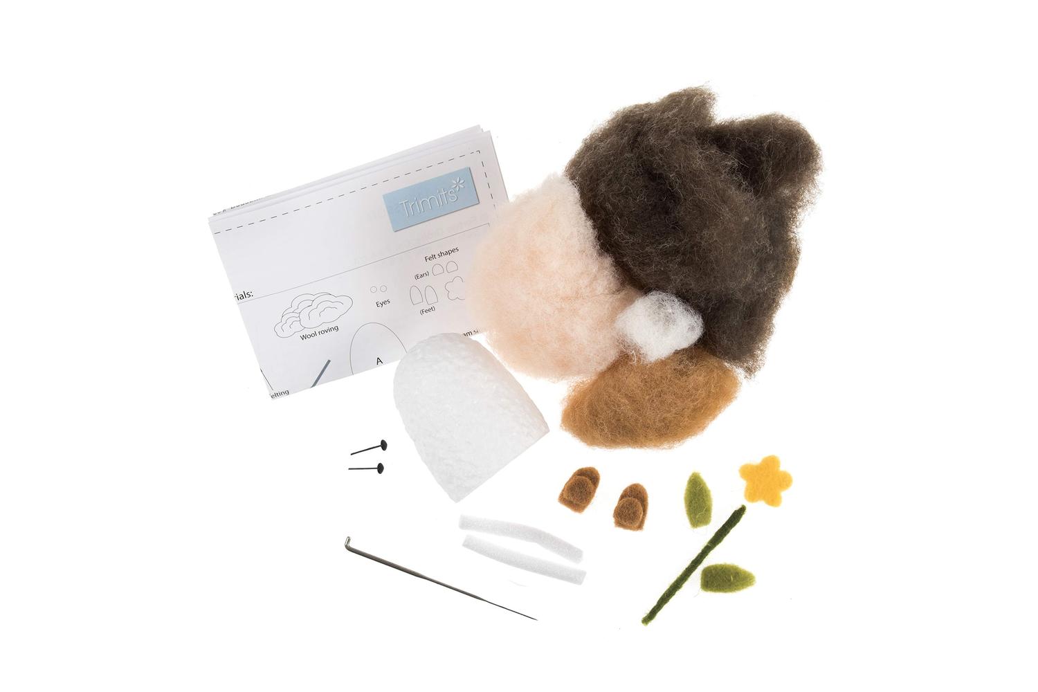 Trimits Gro-tck004 - Nfelting Hedgehog - Needle Felting Kit-2