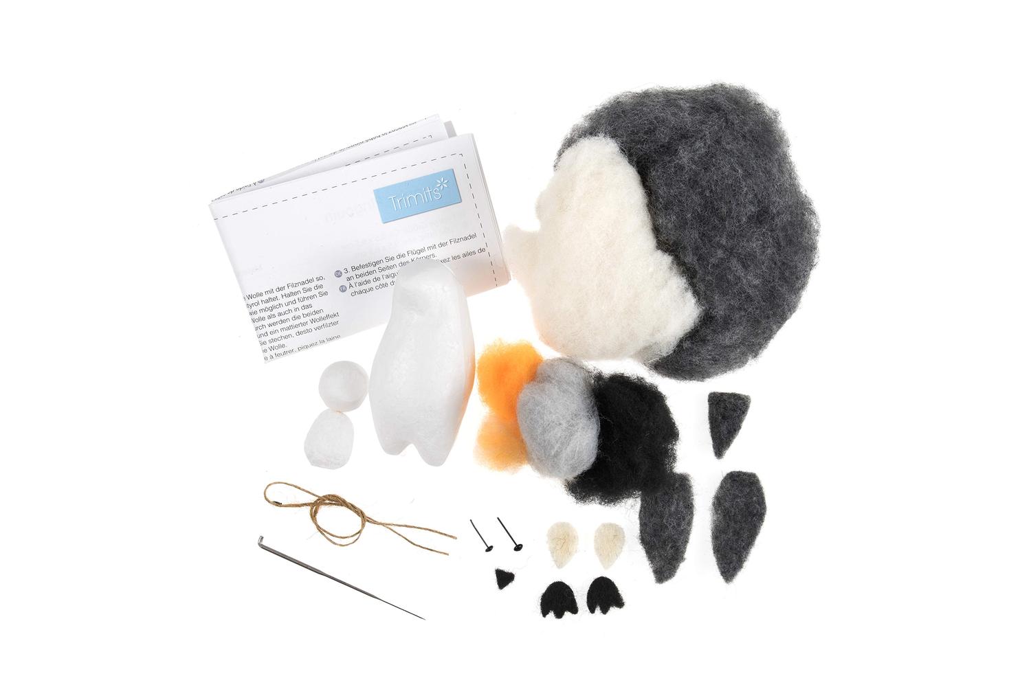 Trimits Gro-tck011 - Nfelting Penguins - Needle Felting Kit-2