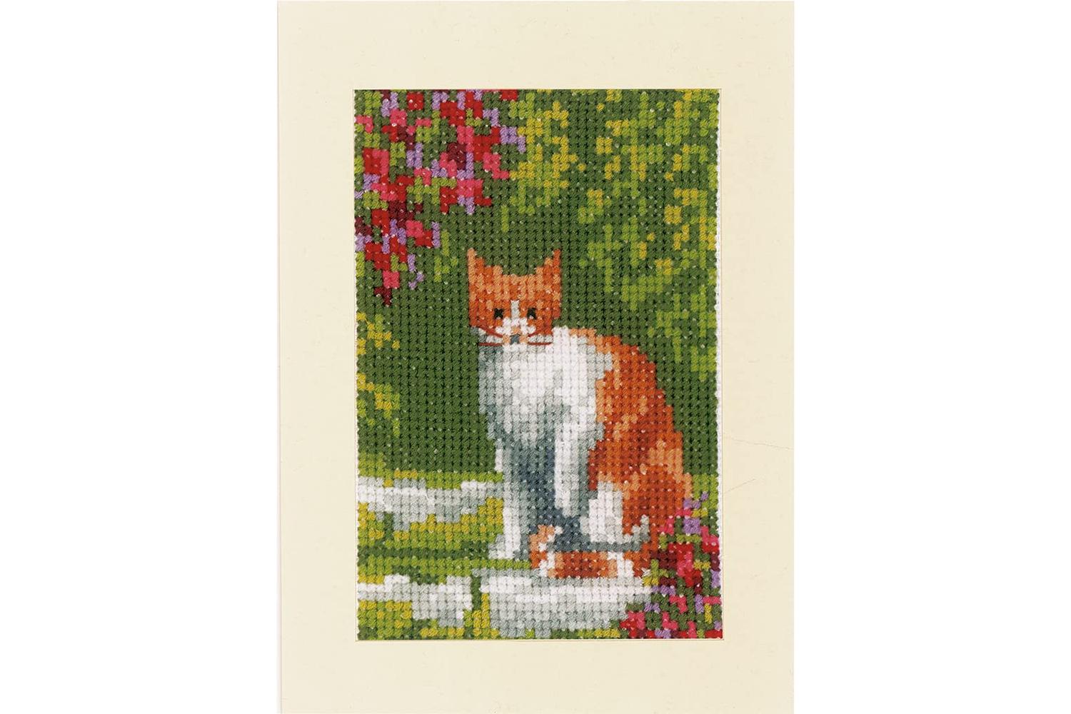 Vervaco Gro-pn-0188672 - Cards Pk3 Catflwrs - Counted Cross-3