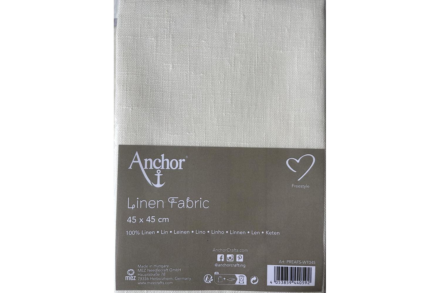Anchor Gro-preafs\wt045 - Linen 45x45cm White - Pre-cut Line-2