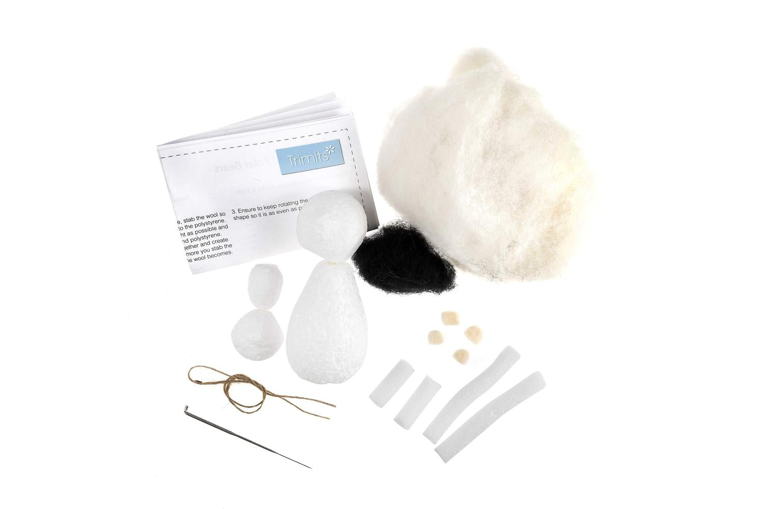 Trimits Gro-tck010 - Nfelting Polar Bear - Needle Felting Ki-3