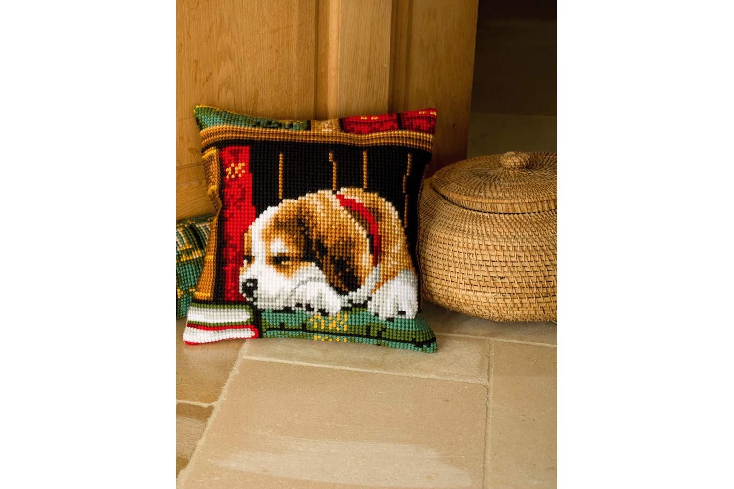 Vervaco Gro-pn-0148118 - Cushion Dog Sleeping - Cross Stitch-2