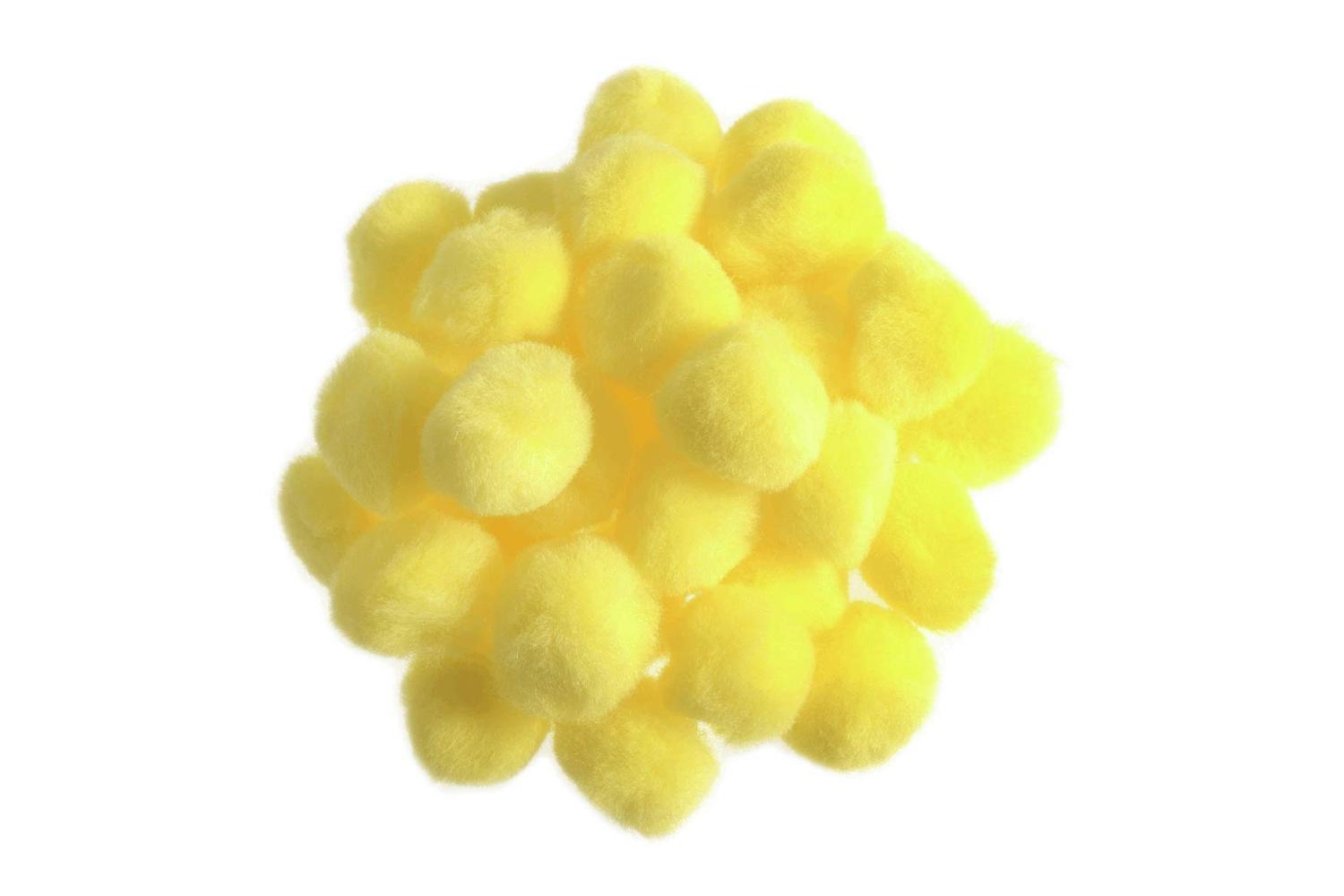 Trimits Gro-pp3y - Pom-poms 1in Pk100 - Pom Poms 25cm Yellow