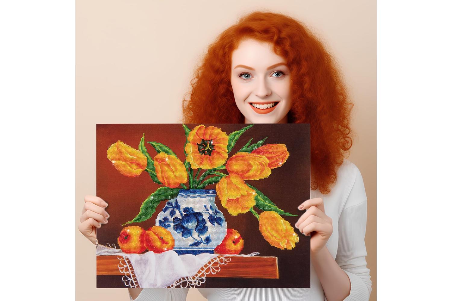 Diamond Dotz Gro-dd9.004 - Yellow Tulips - Diamond Painting-3