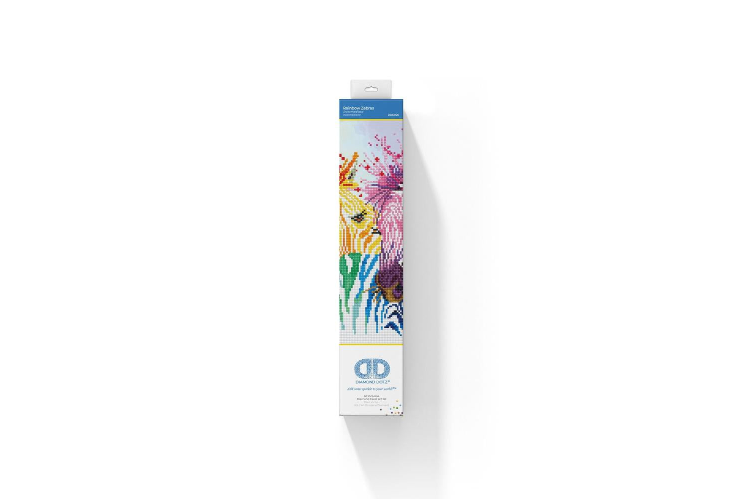 Diamond Dotz Gro-dd8.005 - Rainbow Zebras - Diamond Painting-2