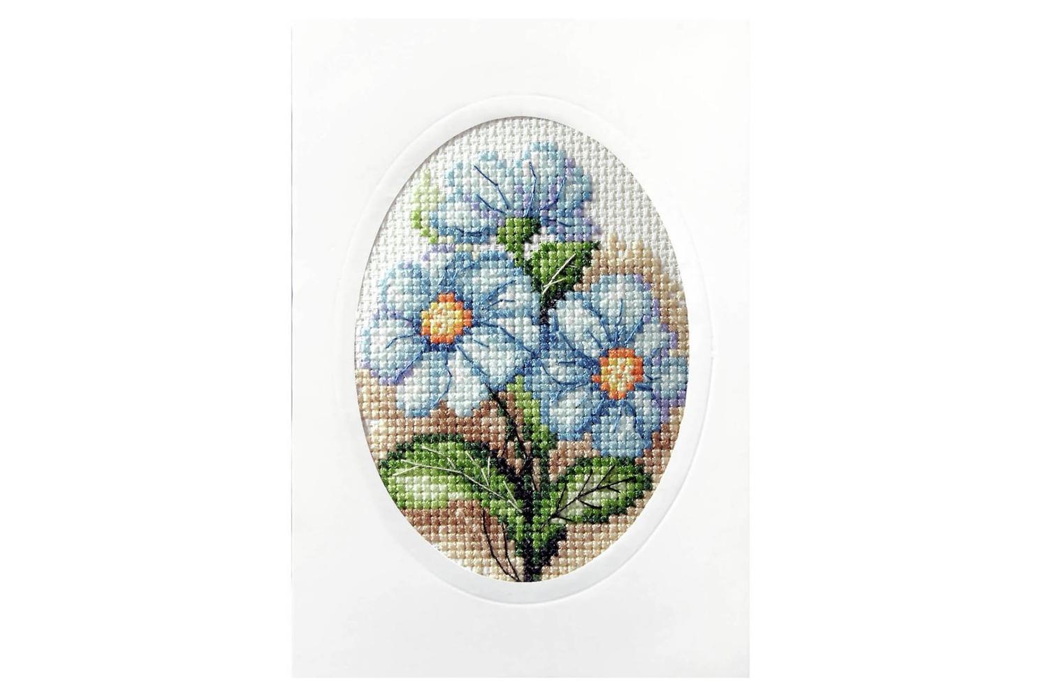 Orchidea Gro-orc.6162 - Card Kit Blue Fowers - Cross Stitch