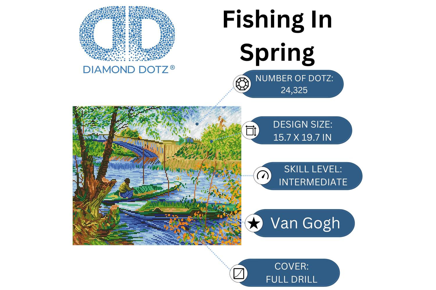 Diamond Dotz Gro-dd9.036 - Diamond Painting Kit Fishing In S-2