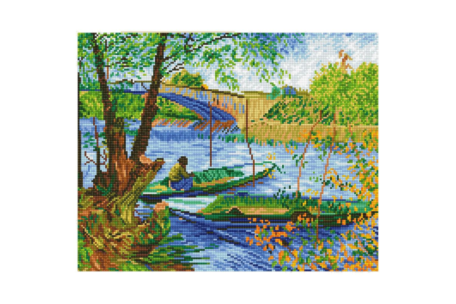 Diamond Dotz Gro-dd9.036 - Diamond Painting Kit Fishing In S-4