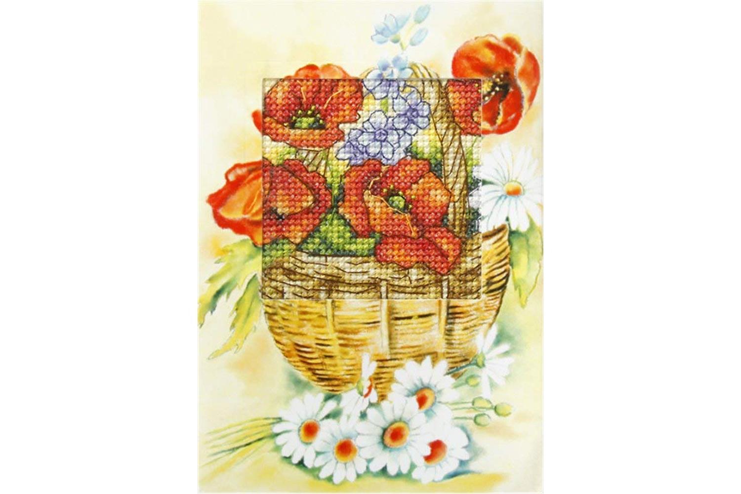 Orchidea Gro-orc.6212 - Cross Stitch Kit Greetings Card Popp