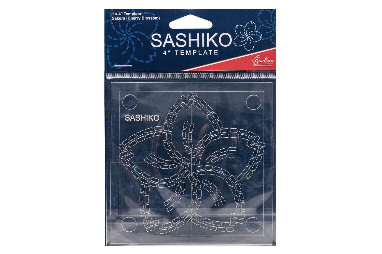 Sew Easy Gro-ers.002 - Sashiko Template 4in Sakura Cherry Bl