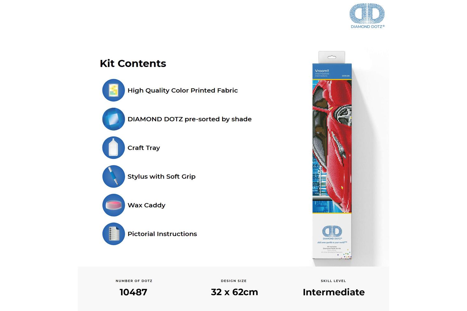 Diamond Dotz Gro-dd9.026 - Vroom - Diamond Painting Kit Vroo-4