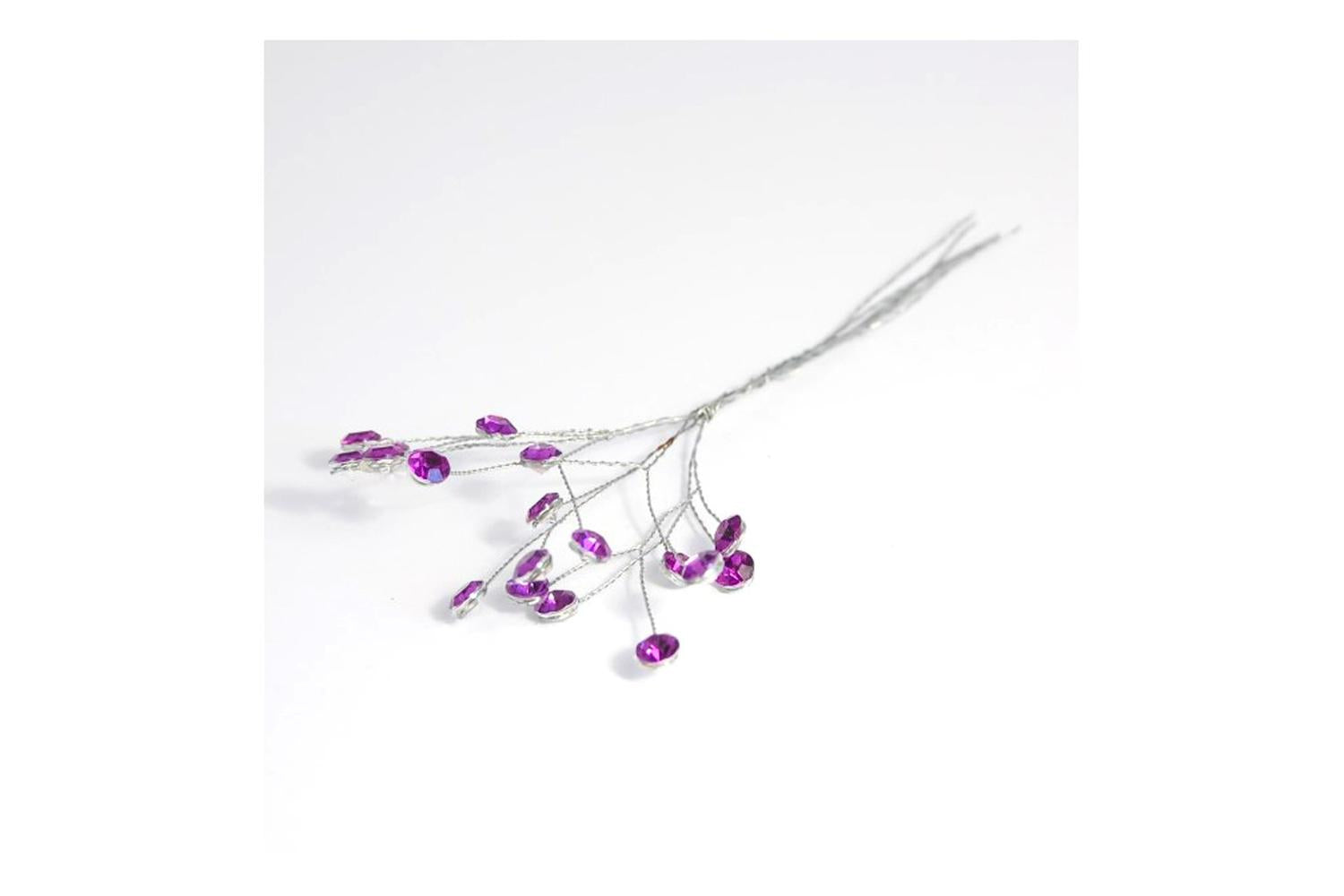 Occasions Gro-b1743pu - Pick Diamante 6mm 3 Stem 6mm Pack Of