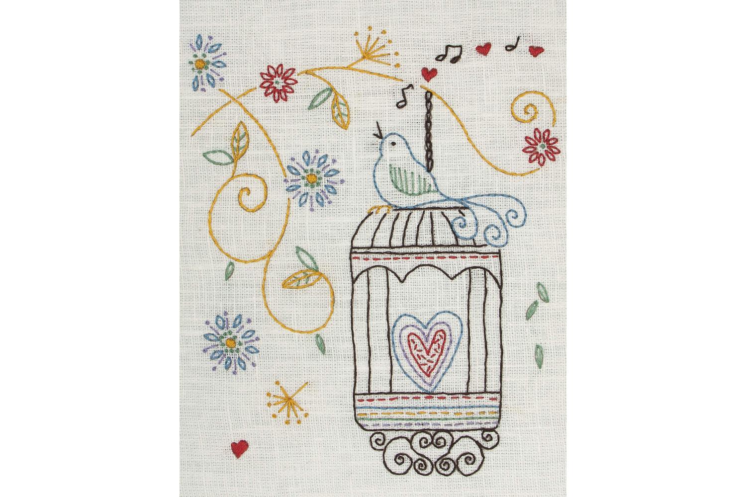 Anchor Gro-pe707 - Birdcage - Embroidery Kit Starter Birdcag-2