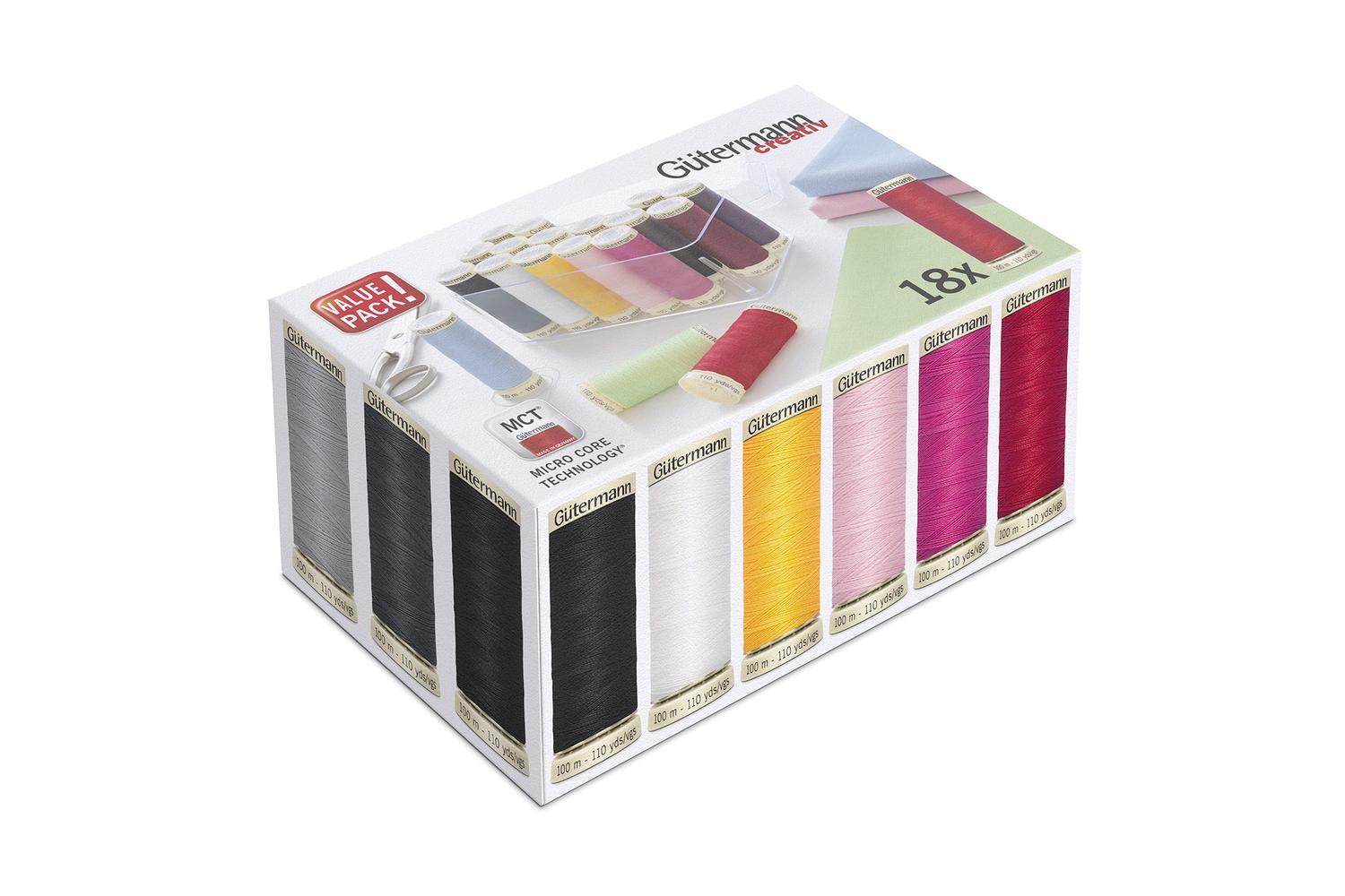 Gutermann Gro-799748 - Tbox Sew-all 100m - Thread Set Sew-al