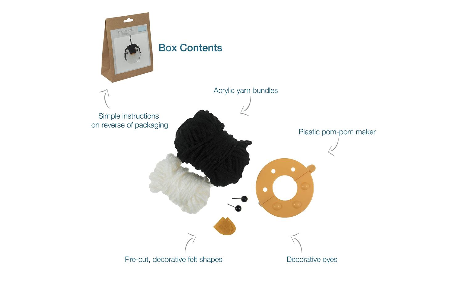 Trimits Gro-gck184 - Pompom Penguin - Pom Pom Decoration Kit-3