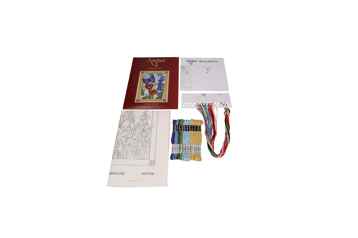 Anchor Gro-al77516 - Stained Glass Bfly - Long Stitch Kit St-4