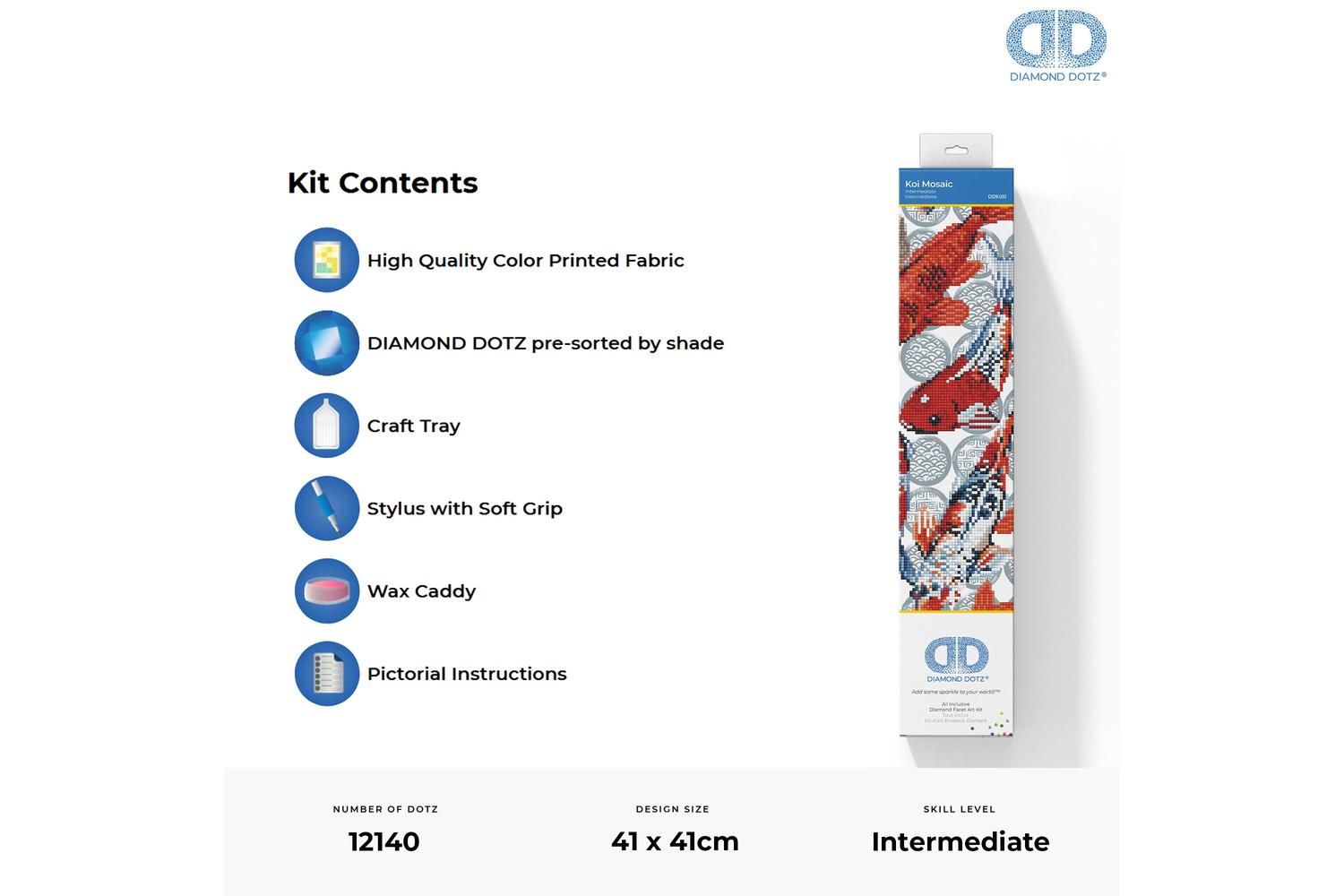 Diamond Dotz Gro-dd9.051 - Koi Mosaic - Diamond Painting Kit-4