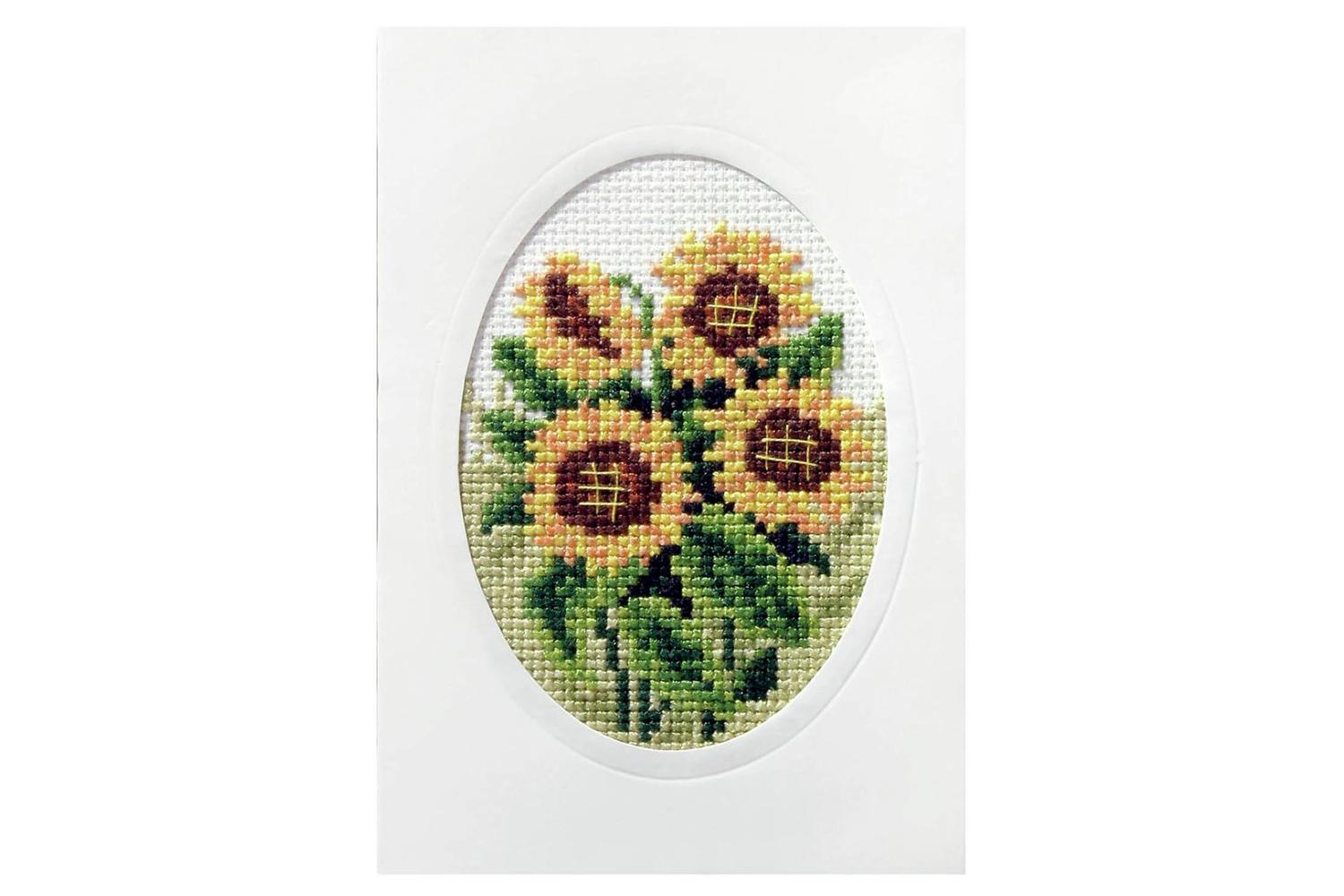 Orchidea Gro-orc.6099 - Card Kit Sunflowers - Cross Stitch K-2