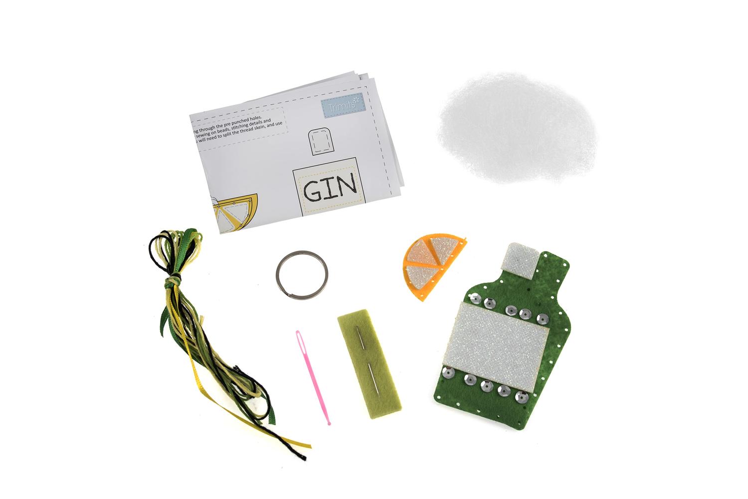 Trimits Gro-gck083 - Felt Kit Gin Bottle - Felt Decoration K-2