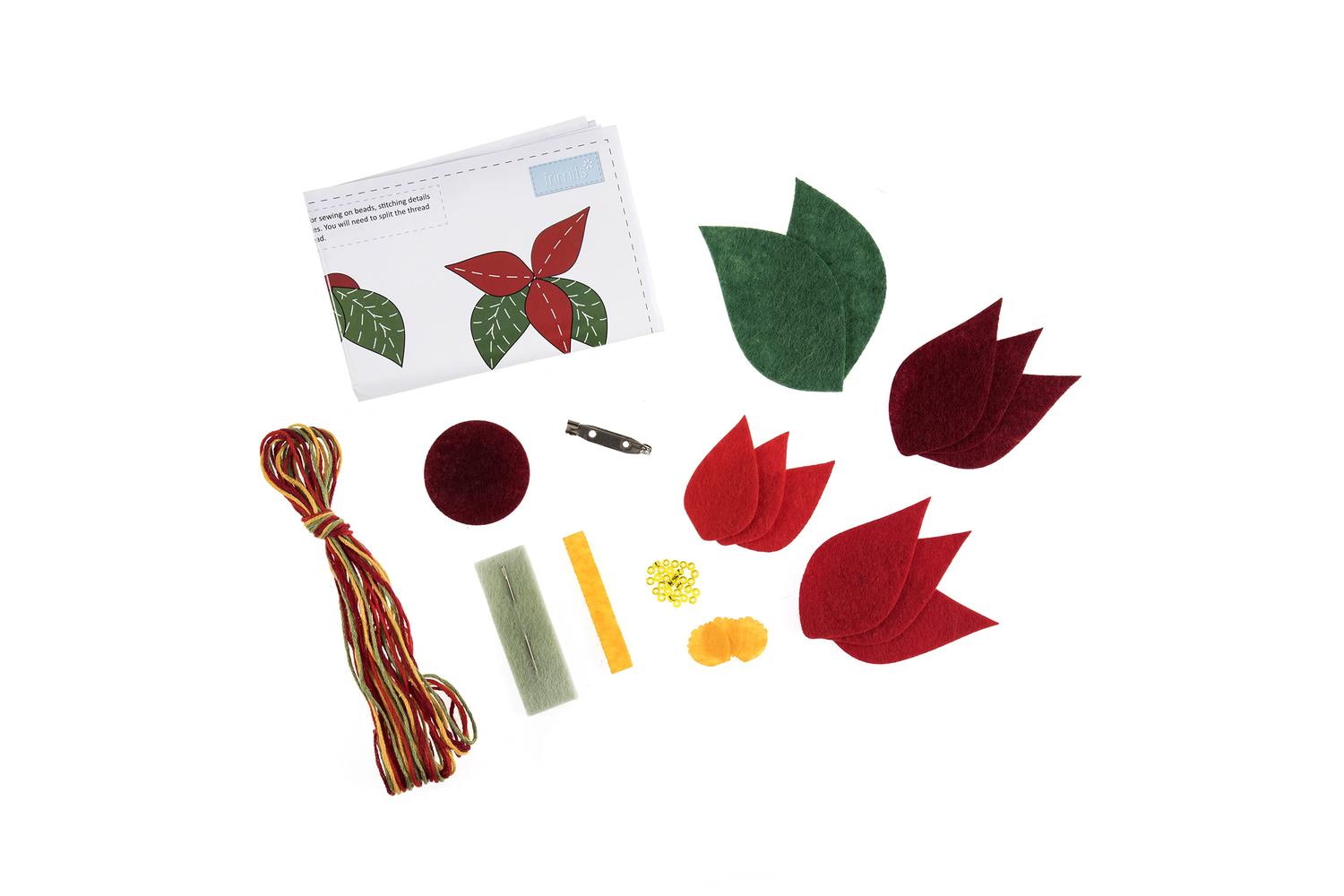 Trimits Gro-gck108 - Felt Decoration Kit Christmas Poinsetti-2