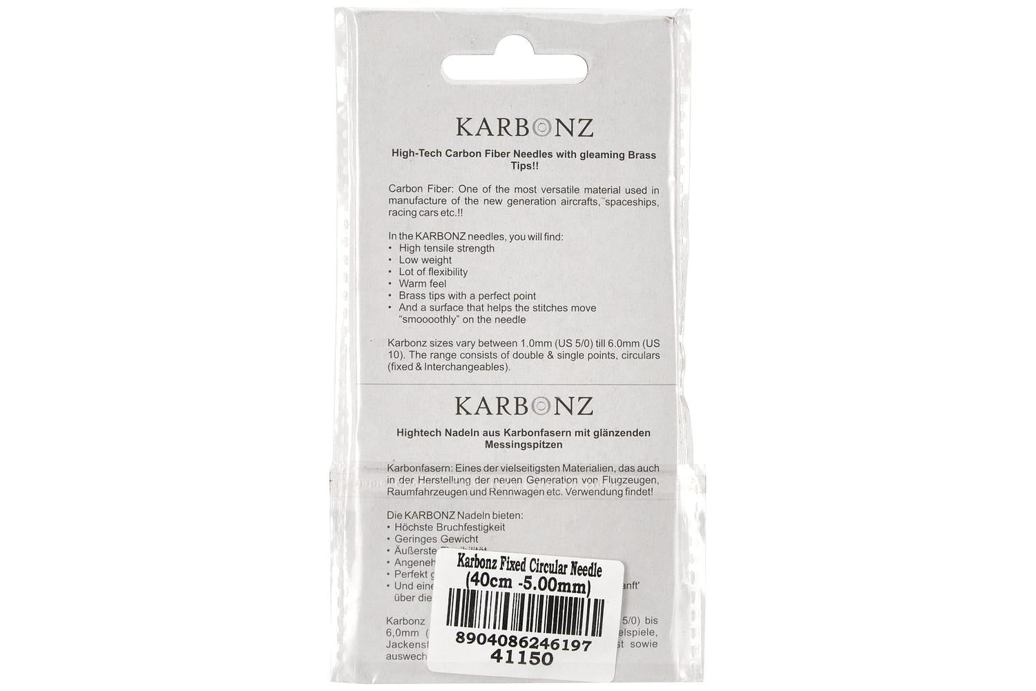 Knitpro Gro-kp41150 - Karbonz Knitting Pins Circular Fixed 4-3