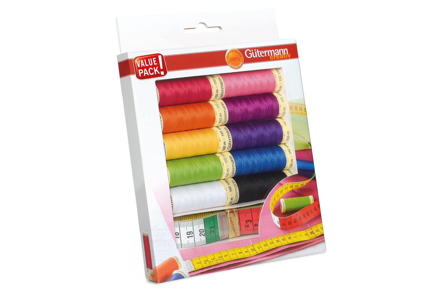 Gutermann Gro-734581 - Tset Sa 10x100m Tape - Thread Set Sew