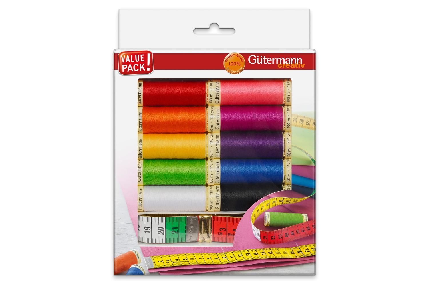 Gutermann Gro-734581 - Tset Sa 10x100m Tape - Thread Set Sew-2