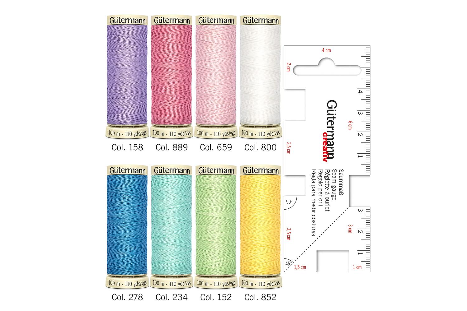 Gutermann Gro-734583 - Tset Sa 8x100m Gauge - Thread Set Sew-4